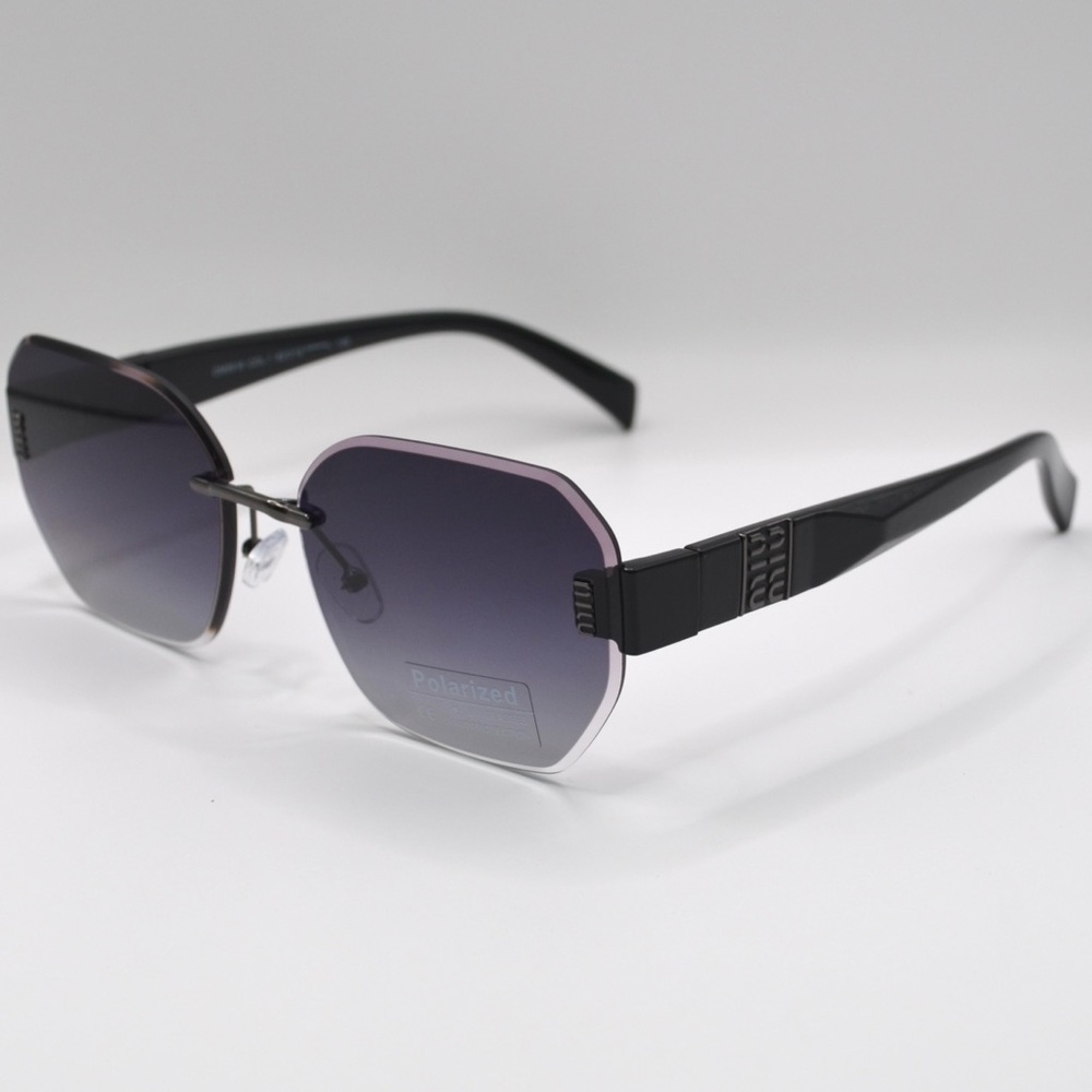 MIU MIU Women’s Polarized Rimless Sunglasses | Grey Purple | New | No Box Tags